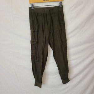 Garage Cotton Army Green Cargo Pants Womans